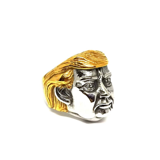 Stainless Steel Titanium Hip Hop Punk President Donald Trump Supporter Rings for Men Women Couple Gift Fashion Jewelry